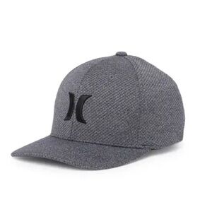 Hurley Unisex Icon Baseball Cap Sz Sm-Med Dk Grey Heather Textured Flex Fit NWT